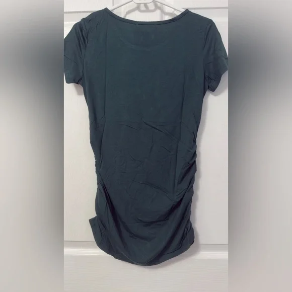Dark green Short Sleeve maternity shirt - Picture 4 of 4